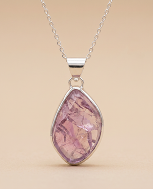 Lassanai Amethyst Pendant With Sterling Silver Chain