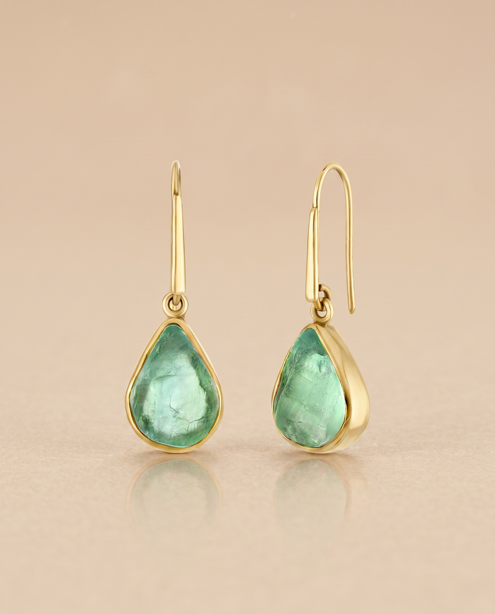 Lassanai Green Fluorite Teardrop earrings