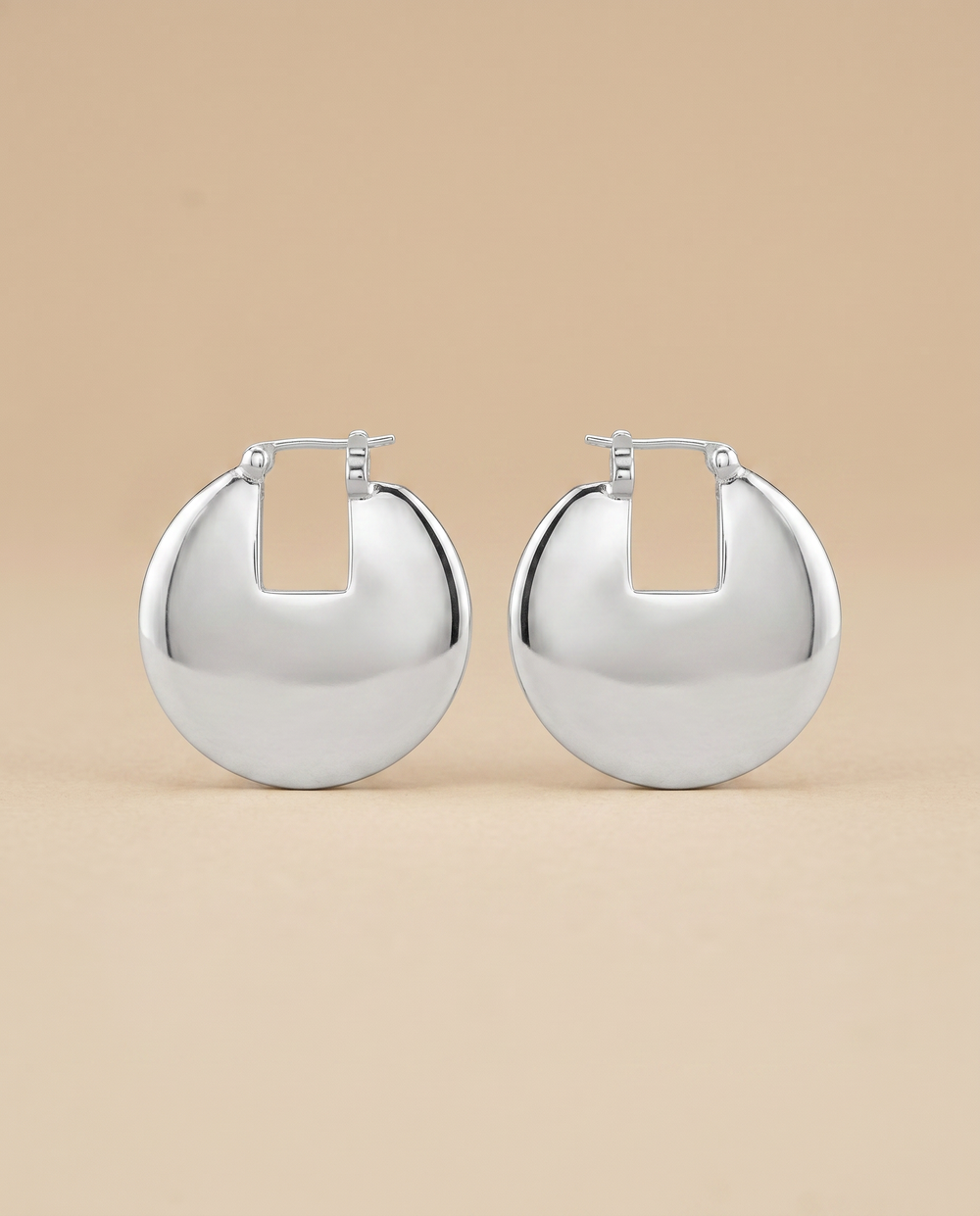 Tay Small disc earrings Silver