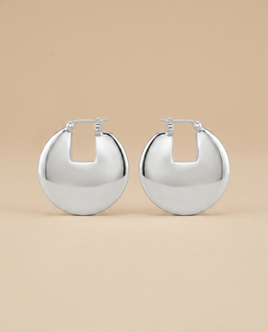 Tay Small disc earrings Silver