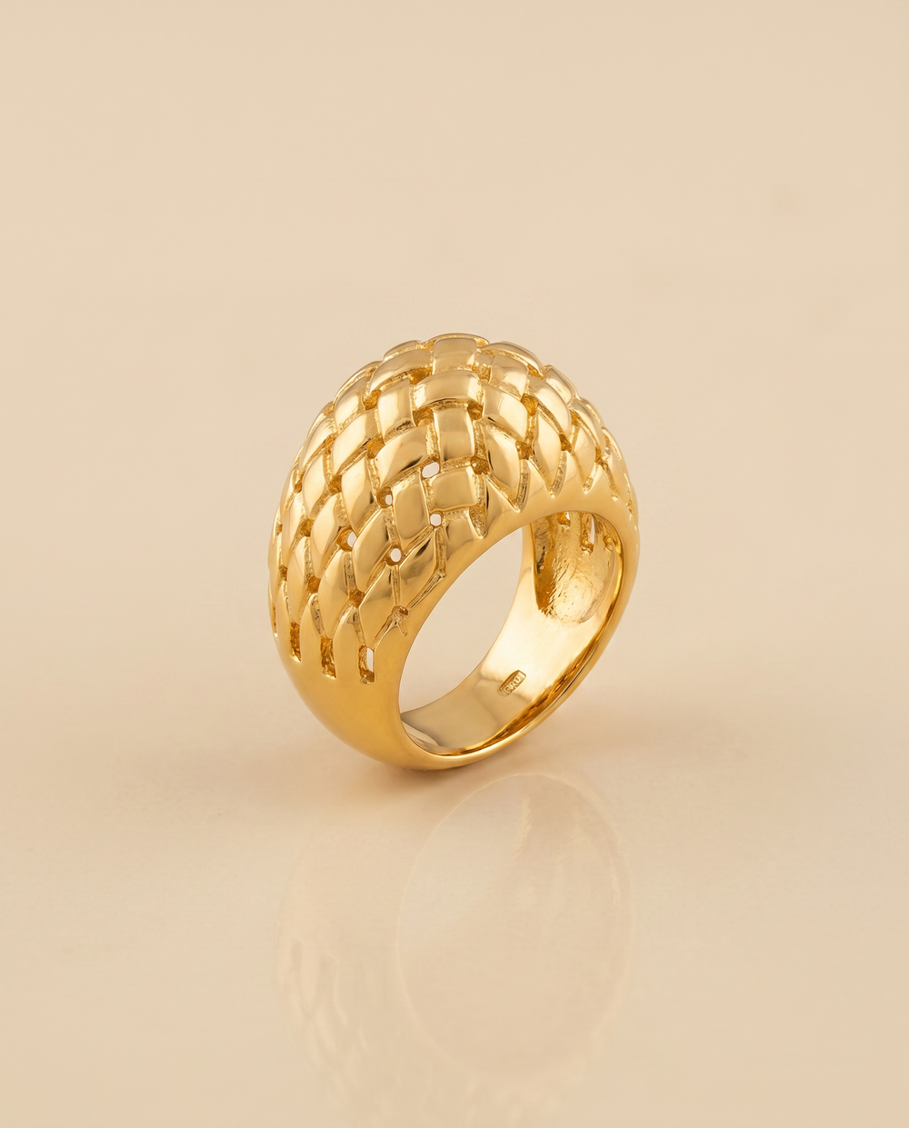 Tay Basketweave Bomb Ring