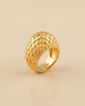 Tay Basketweave Bomb Ring