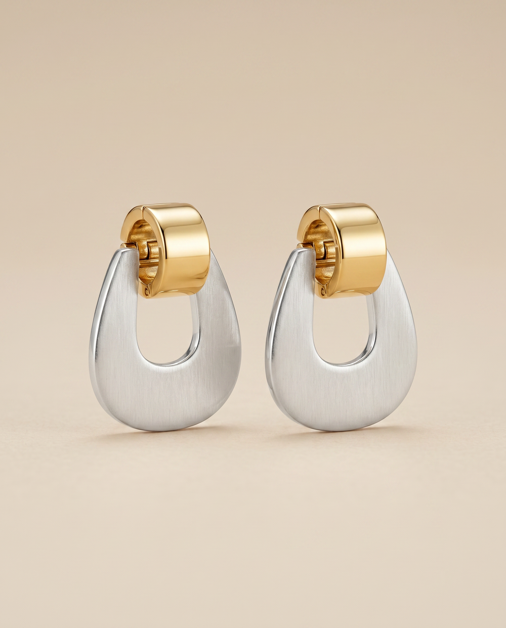 Tay Gold Huggies with detachable drop