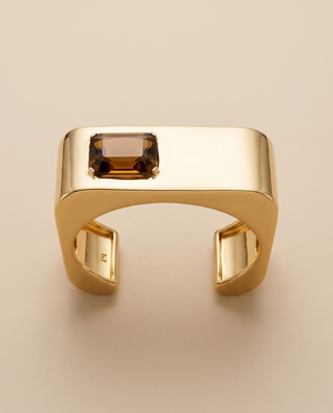 Tay Emerald Cut Citrine Square Cuff