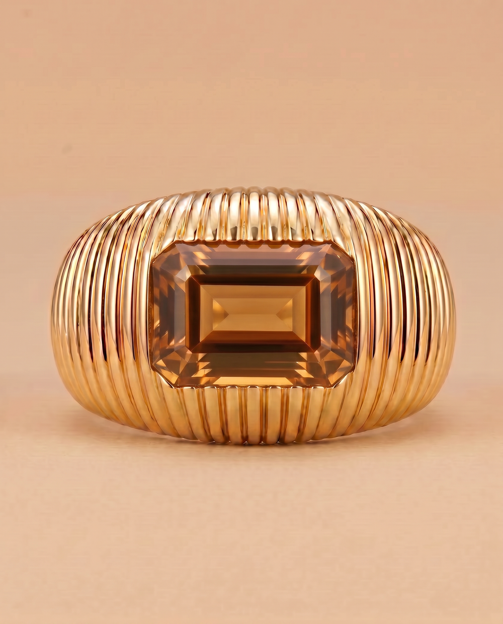 Tay Gemset Flared Wirewrap Ring