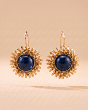Tay Kyanite Set Urchin eardrops
