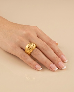 Tay Basketweave Bomb Ring