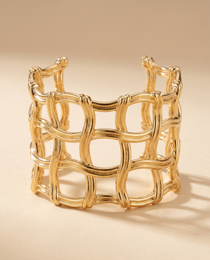 Tay Woven Wicker Cuff
