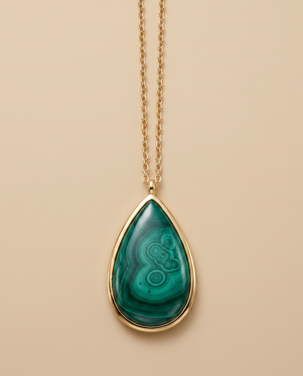 Tay Malachite Set pearshape Drop pendant