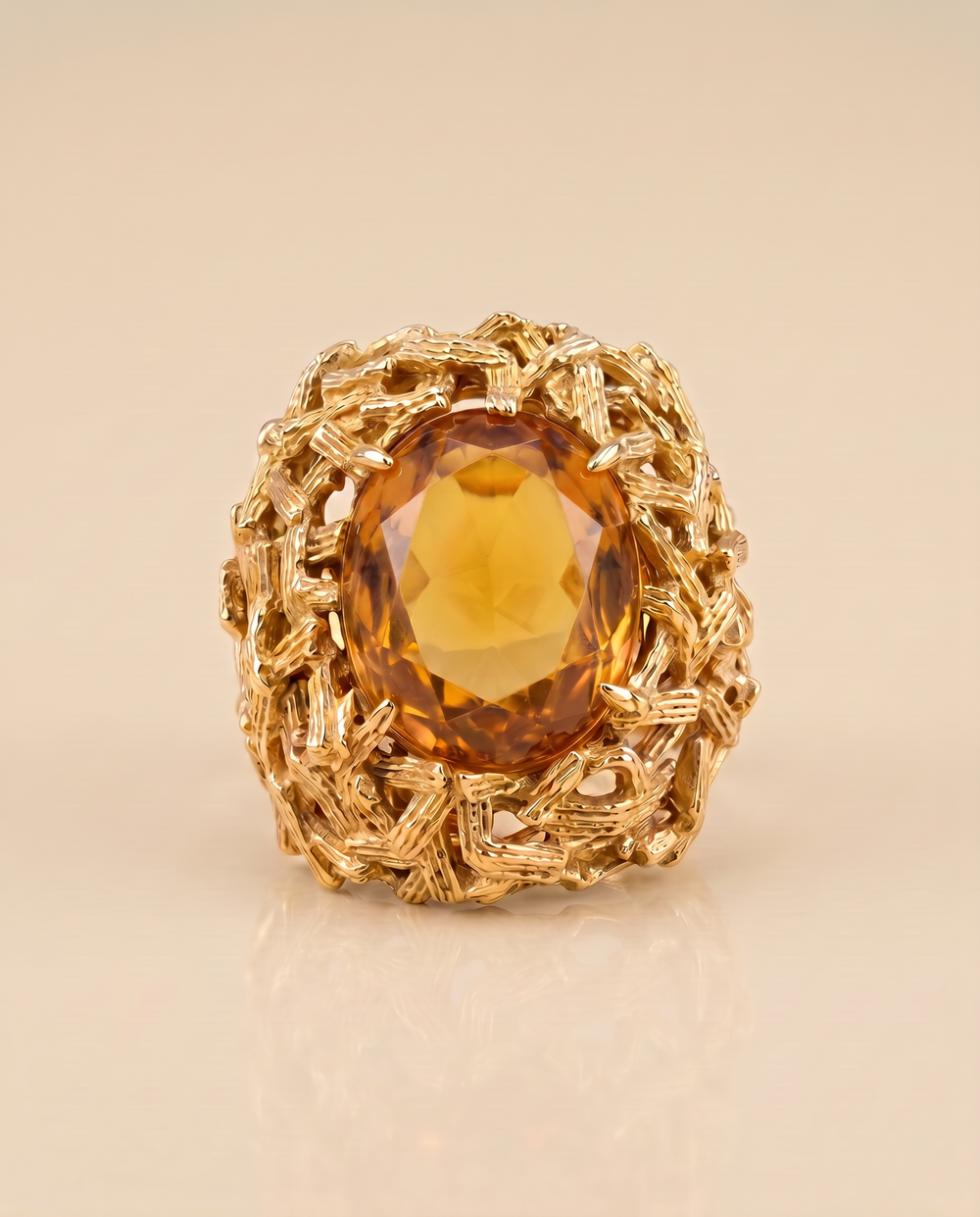 Tay Citrine Set Abstract Stick Ring by Tay from Marina St Barth