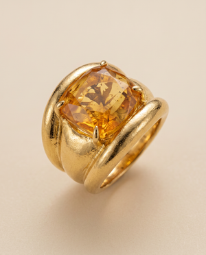 Tay Faceted Citrine Set Octavia Ring