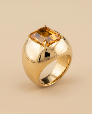 Tay Citrine Polished Bombe Ring
