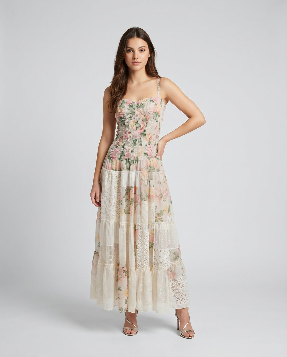 Dress Long Flowers ref 331
