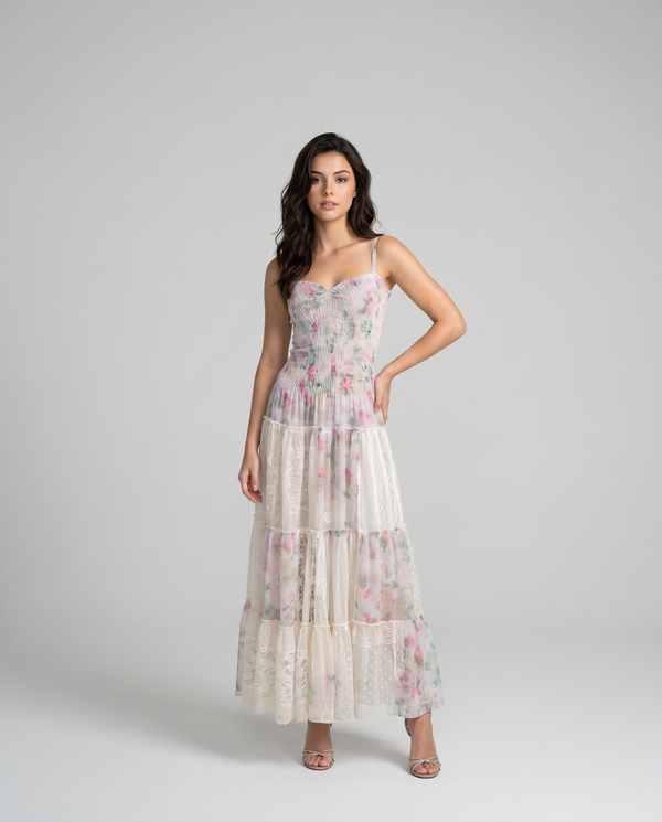 Dress Long Flowers ref 331
