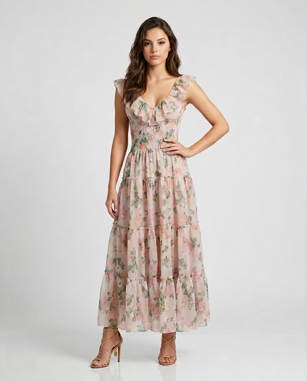 Dress Long Flowers ref 320