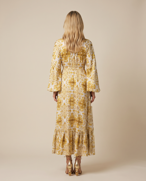 Anna Dress Yellow Mosaic