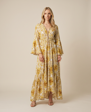Anna Dress Yellow Mosaic