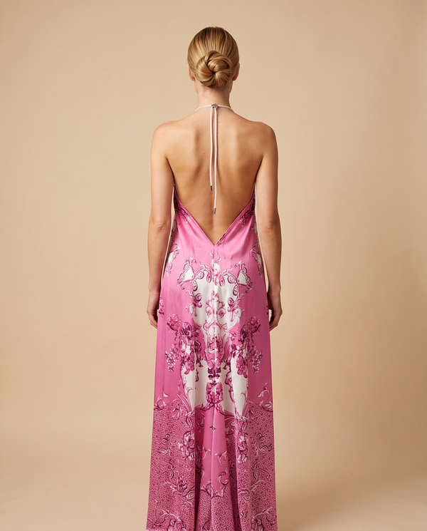 Alesa Chaina silk white and pink