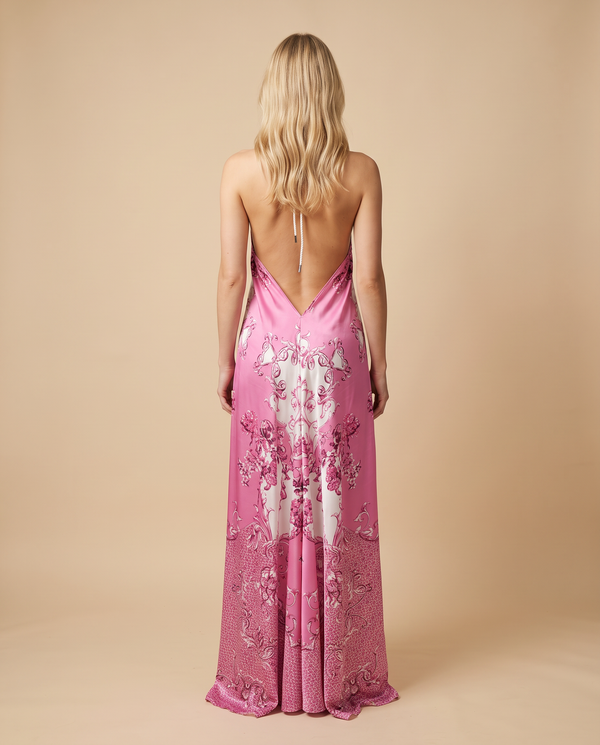Alesa Chaina silk white and pink