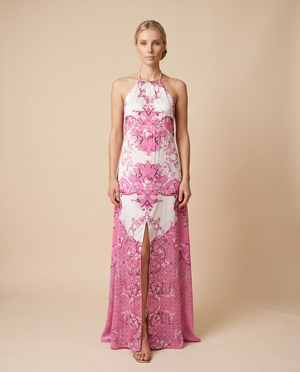 Alesa Chaina silk white and pink