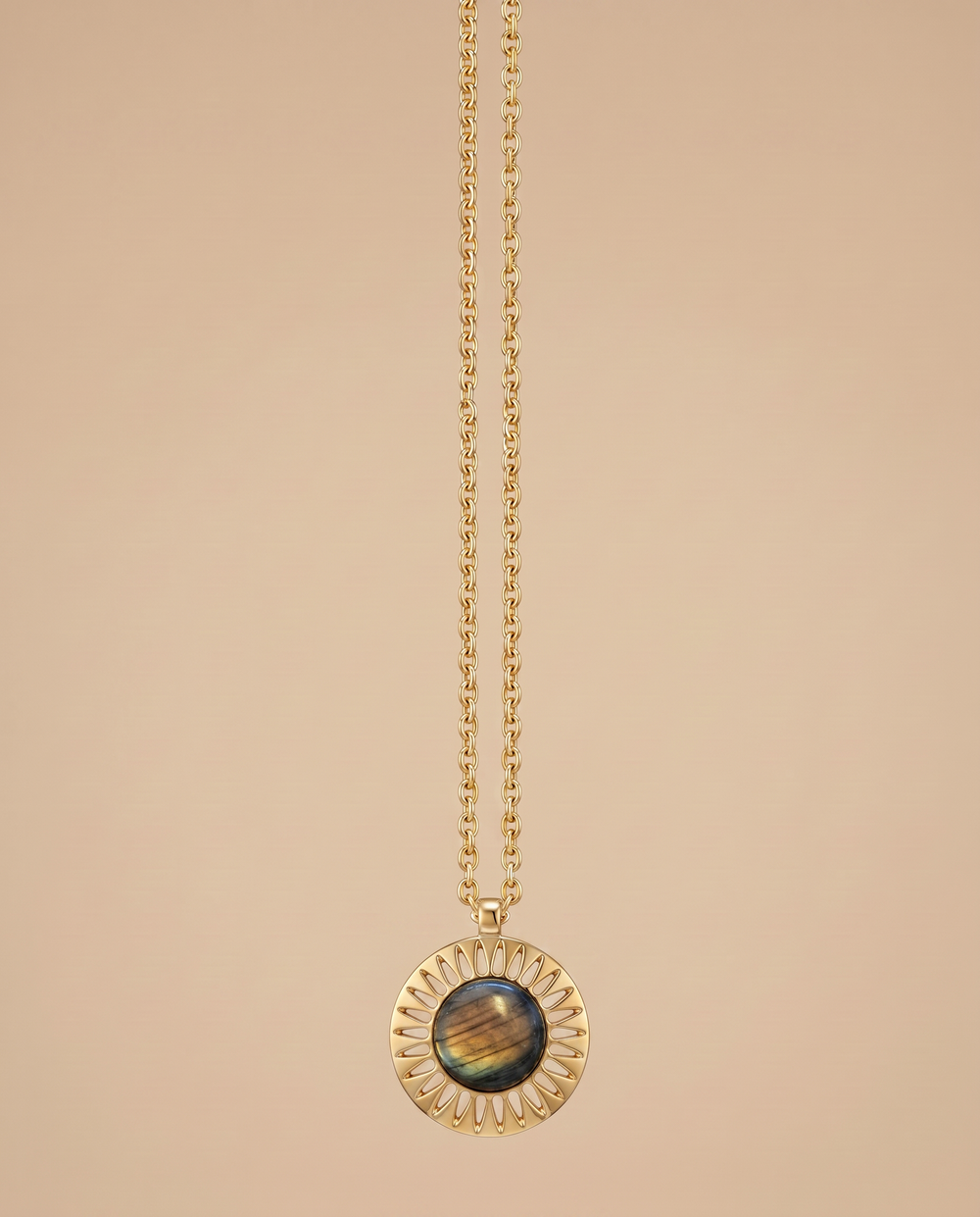 Tay Labradorite Set Sunburst Pendant