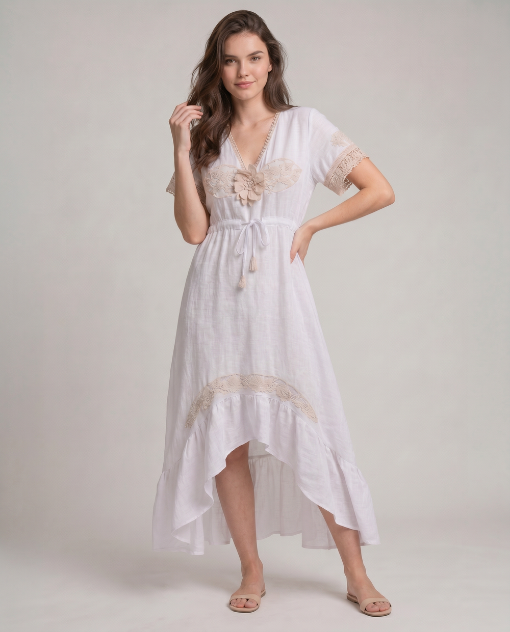 Vanita Rosa Mandy Long Dress