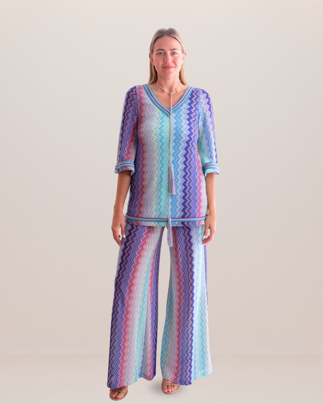 Mosaic Knit Trouser - Premium pant from Pho Firenze - Just $350! Shop now at Marina St Barth