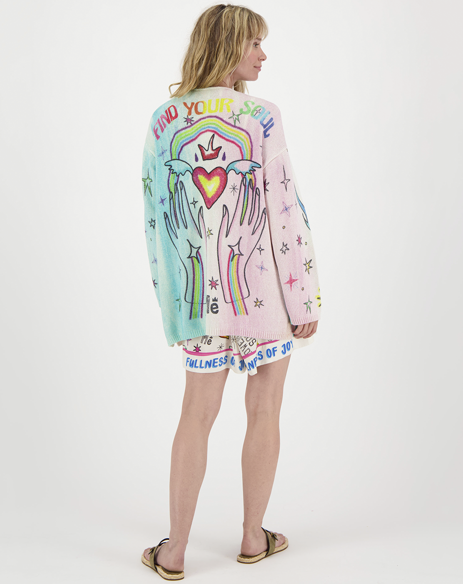 Me369 Mykonos Printed Cardigan by Me 369 from Marina St Barth