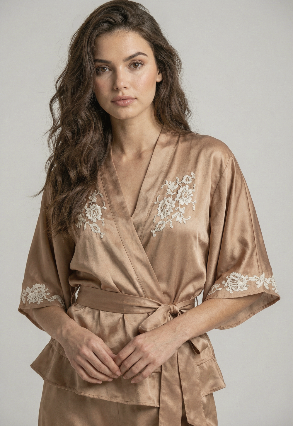 Vanita Rosa Nikos Silk Kimono Top