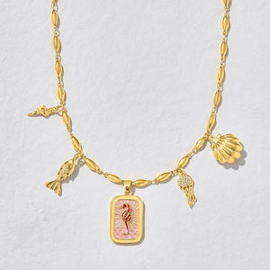 Oceanus Fish Charm Necklace