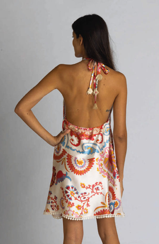 Vanita Rosa  Ovalie Short Dress Silk Baroque - Premium Short dress from Vanita Rosa - Just $795! Shop now at Marina St Barth
