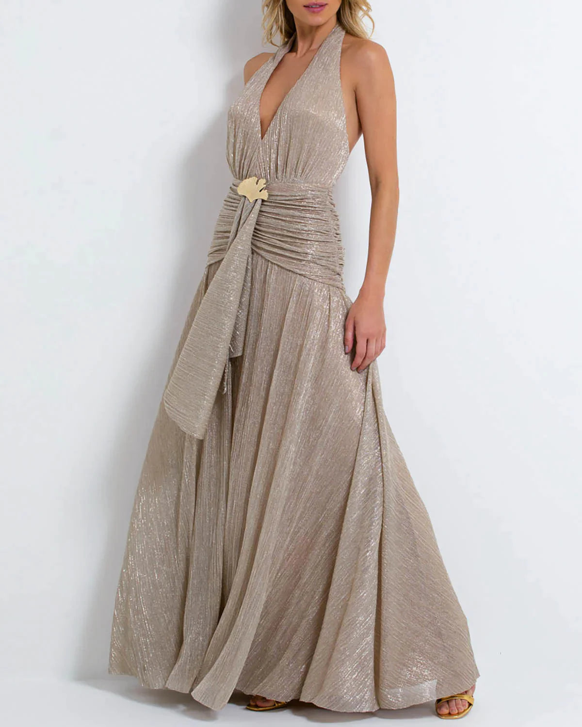 PatBo Lurex Draped Maxi Dress - Premium Long dress from Marina St Barth - Just $850.00! Shop now at Marina St Barth