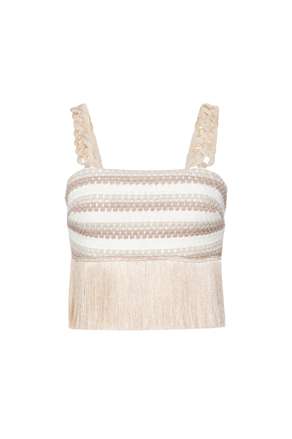 PatBo Fringe Striped Crochet Trim Top - Premium Top from Marina St Barth - Just $425.00! Shop now at Marina St Barth