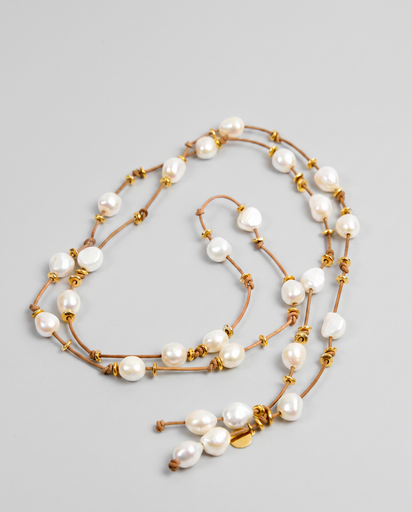 Pearl Necklace Insert Plated Gold by Marina St Barth from Marina St Barth
