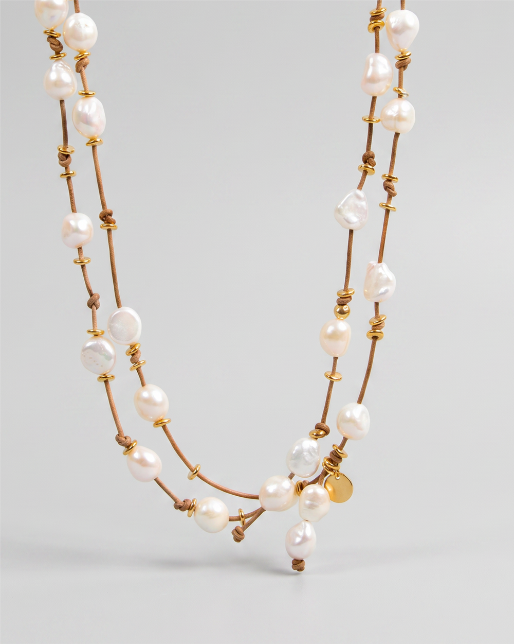 Pearl Necklace Insert Plated Gold