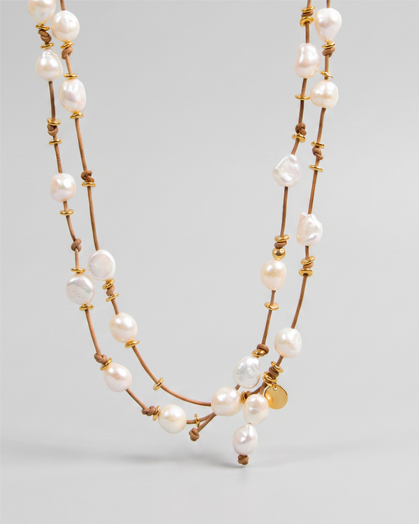 Pearl Necklace Insert Plated Gold by Marina St Barth from Marina St Barth