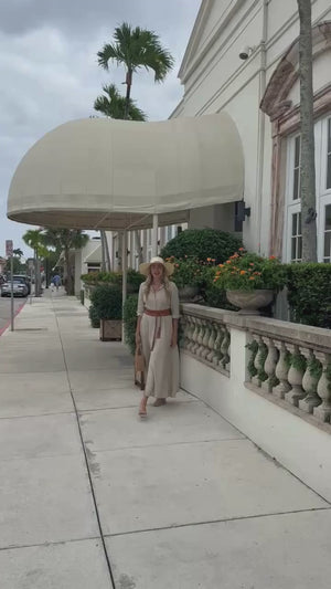 Shirt Dress Long Linen Solid