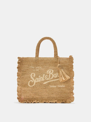 Raffia Volant Mid Tote Natural