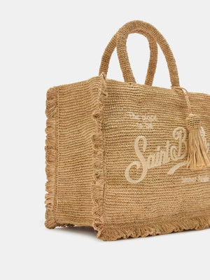 Raffia Volant Mid Tote Natural