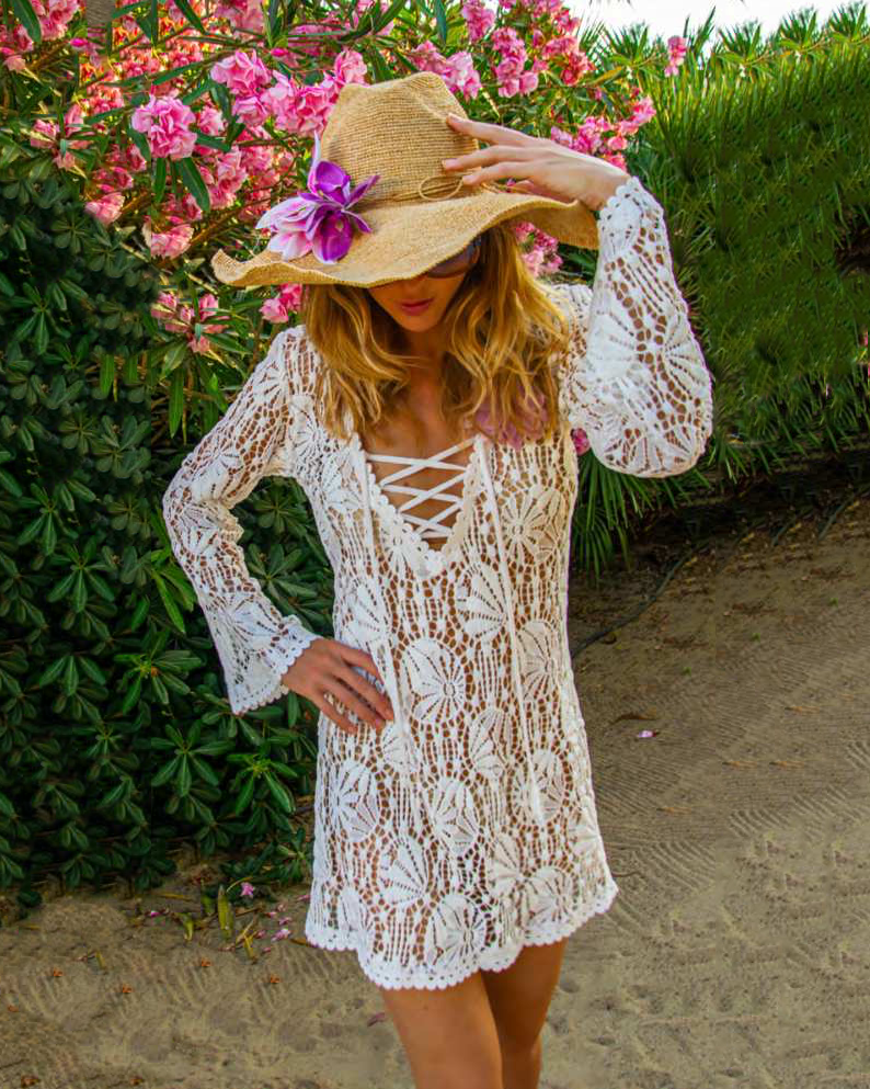 Vanita Rosa Short Dress Rallie Crochet