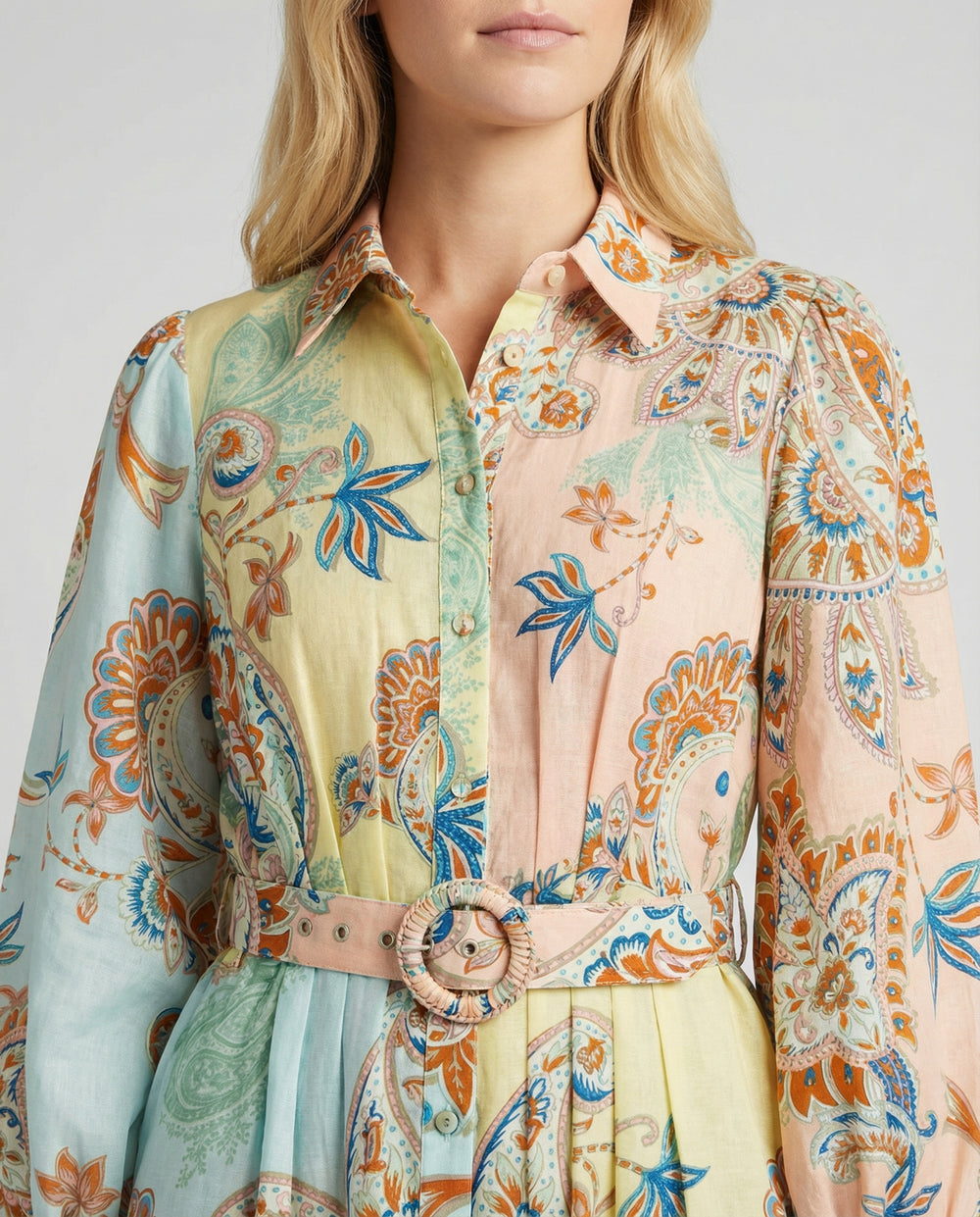 Yuti Short Dress with Buckle Belt