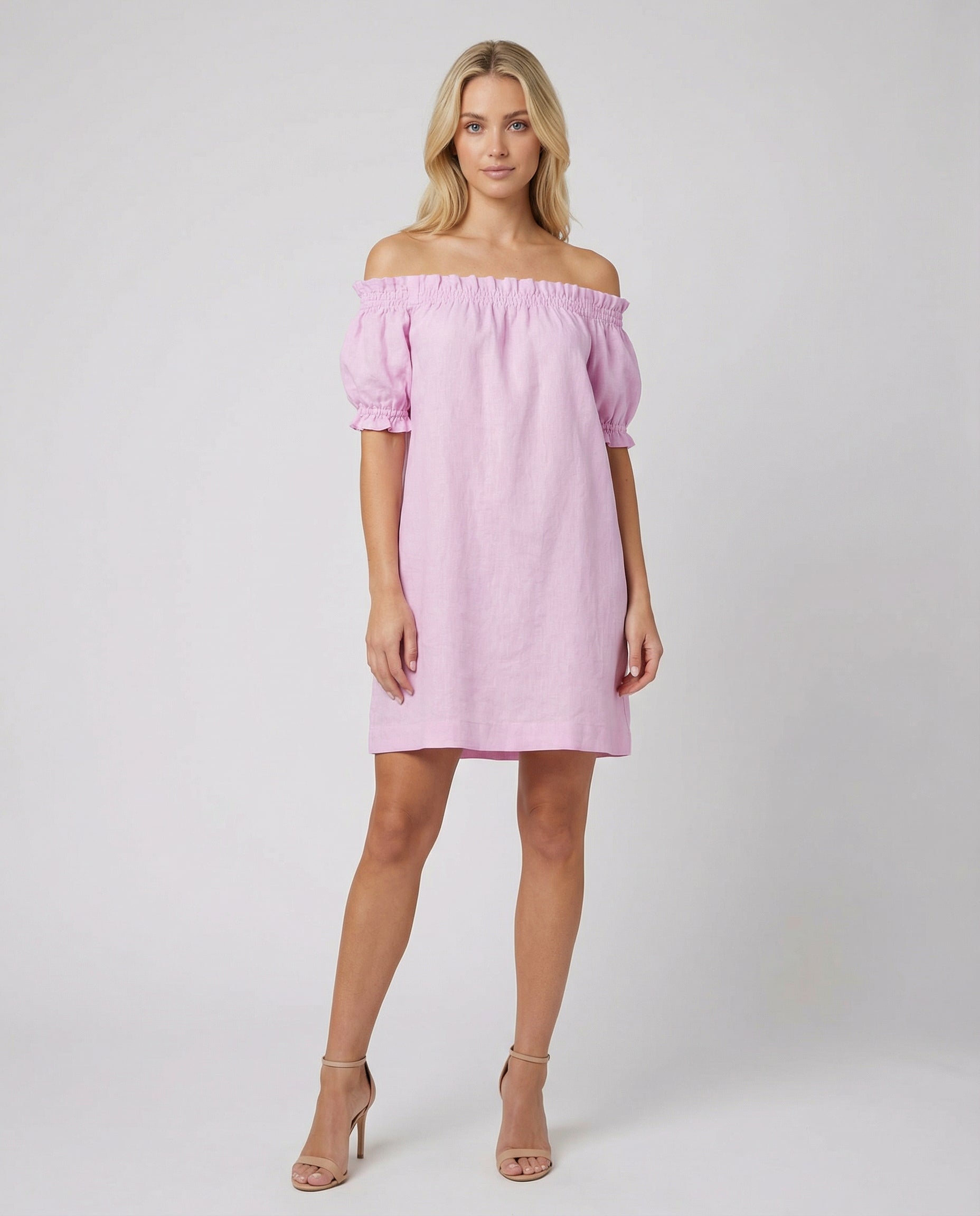 Susanna off the Shoulder Linen Dress | Marina St Barth One size / Rosa Susanna off the Shoulder Linen Dress | Marina St Barth One size / Rosa