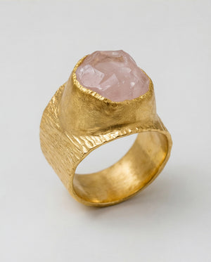 Lassanai Rose Quartz Baby Boss Ring