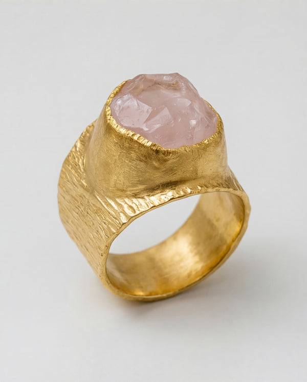 Lassanai Rose Quartz Baby Boss Ring