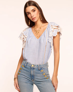 Ramy Brooke Hilary Chambray Linen Top by Marina St Barth from Marina St Barth