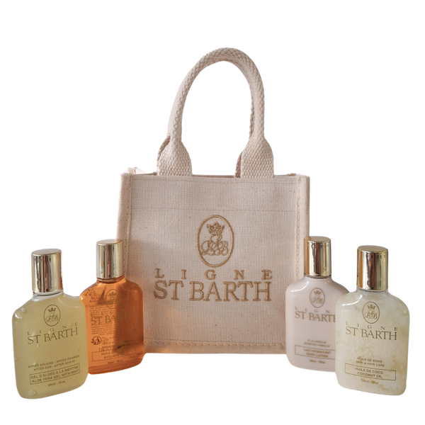 Ligne St Barth Cotton Bag with 4 mini products - Premium Beauty from LIGNE ST BARTH - Just $50! Shop now at Marina St Barth