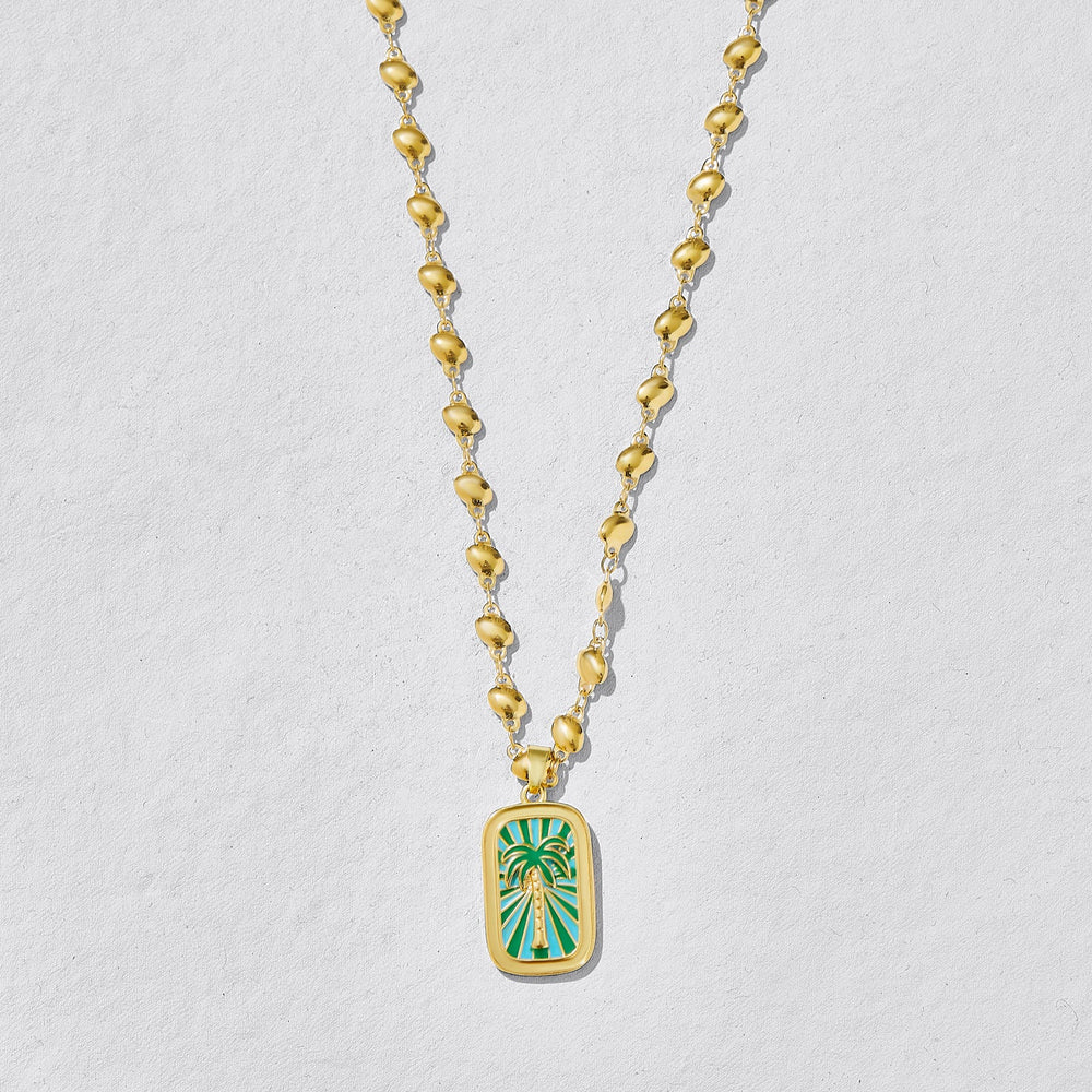 Seabreeze Palm Pendant Necklace