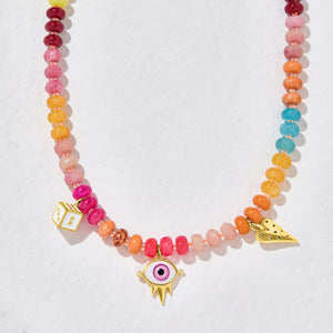 Sunset Talizman Beaded Necklace