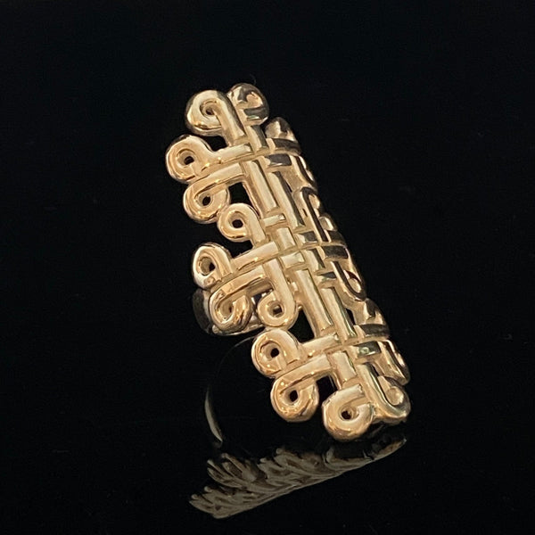 Tay Coptic Motif Panel Ring - Silver by Tay from Marina St Barth