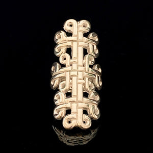 Tay Coptic Motif Panel Ring - Silver by Tay from Marina St Barth